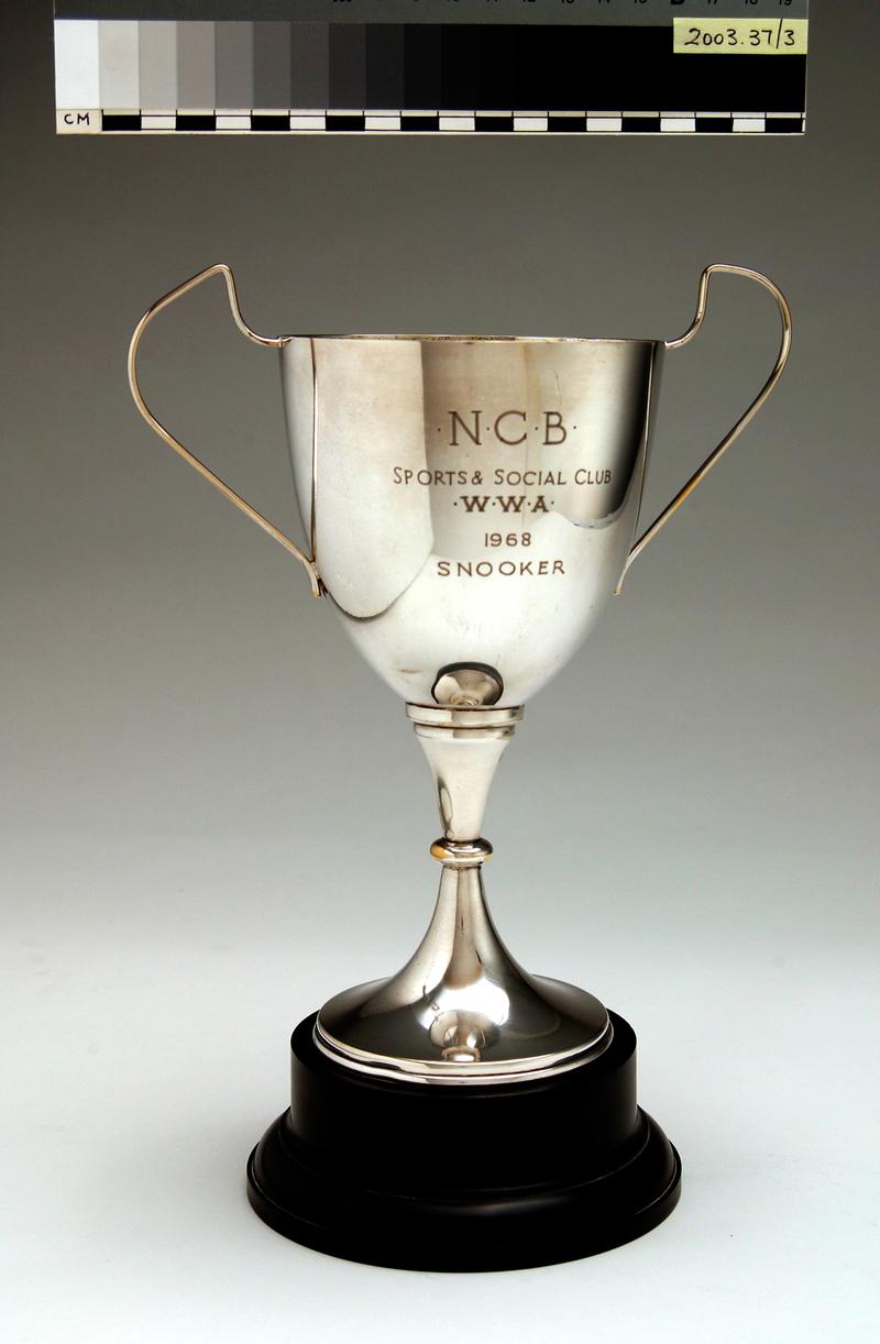 N.C.B Sports &amp; Social Club W.W.A 1968 Snooker trophy cup