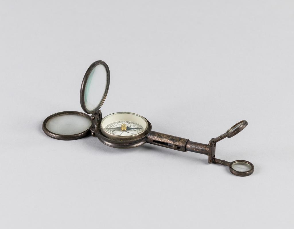 Folding Compass / Magnifying Glass, Early 20th Centry