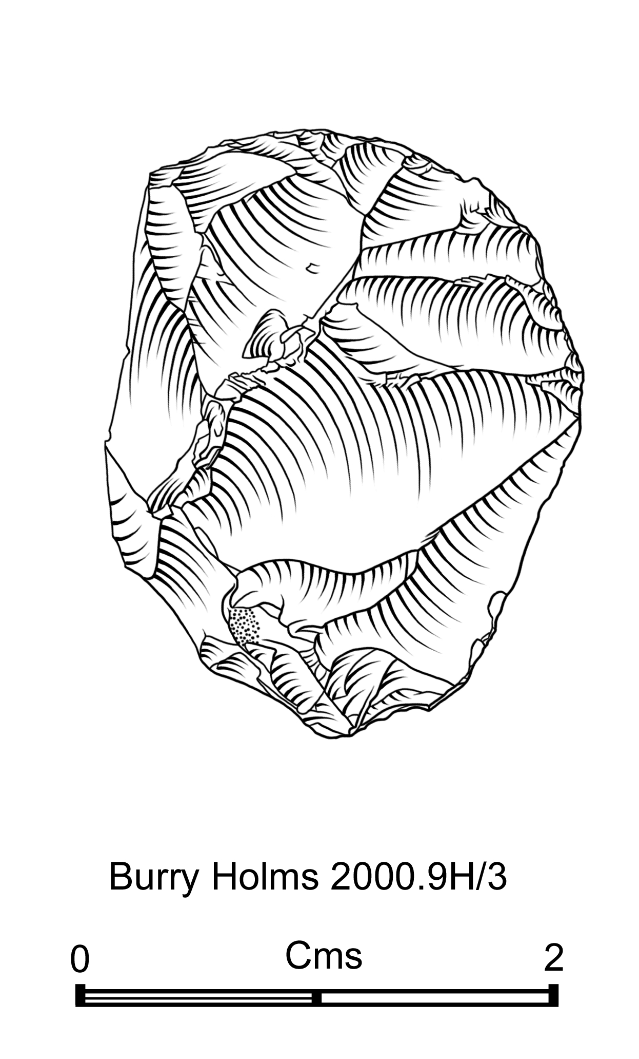 Mesolithic flint scraper