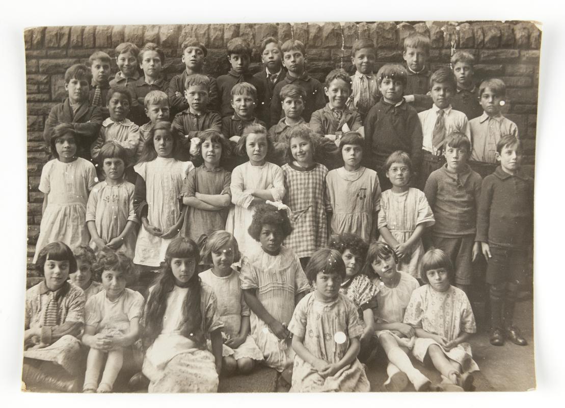Group of pupils of South Church Street School, Butetown, 1922-23. Mr Bull was headmaster at this time.