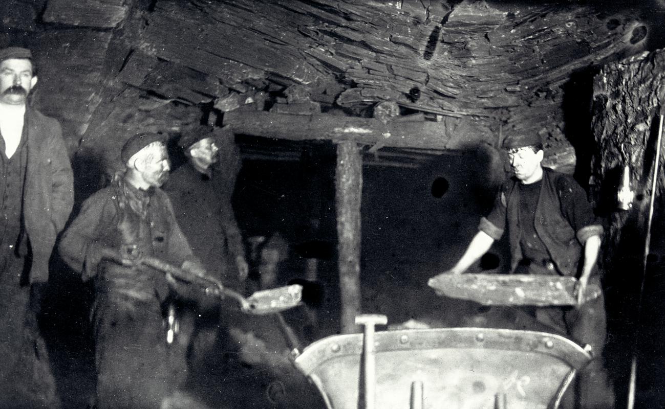 Repairers at work in Coed Cae Pit, Lewis Merthyr Colliery