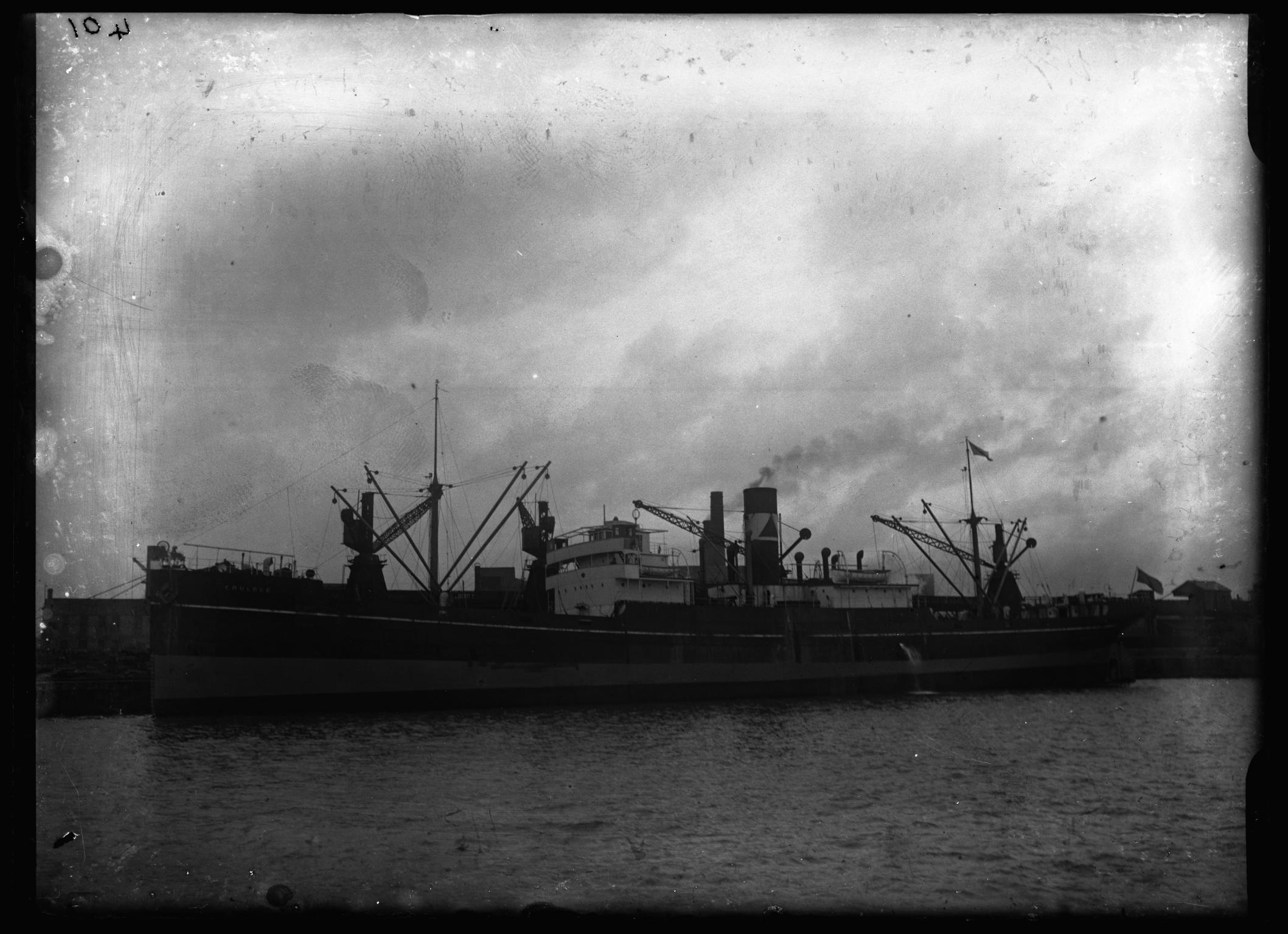 S.S. COULBEG, glass negative