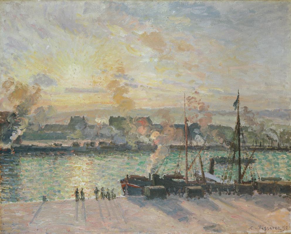 Sunset, Port of Rouen (Smoke)