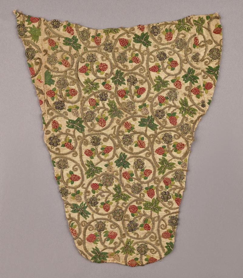 Remnant of an embroidered tunic, about 1600