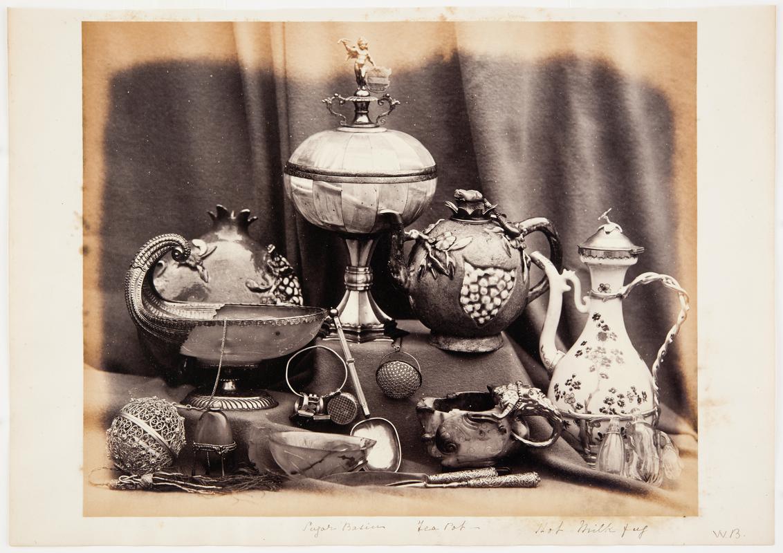 Pomegranate tea-pot, white jade tazza, 1875