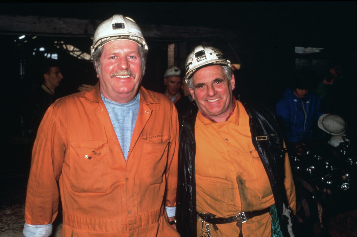 Two miner guides at Big Pit
