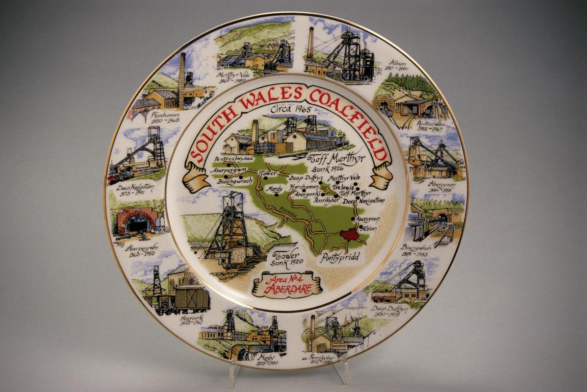 Commemorative Plate - &#039;South Wales Coalfield Area No.4 Aberdare&#039;