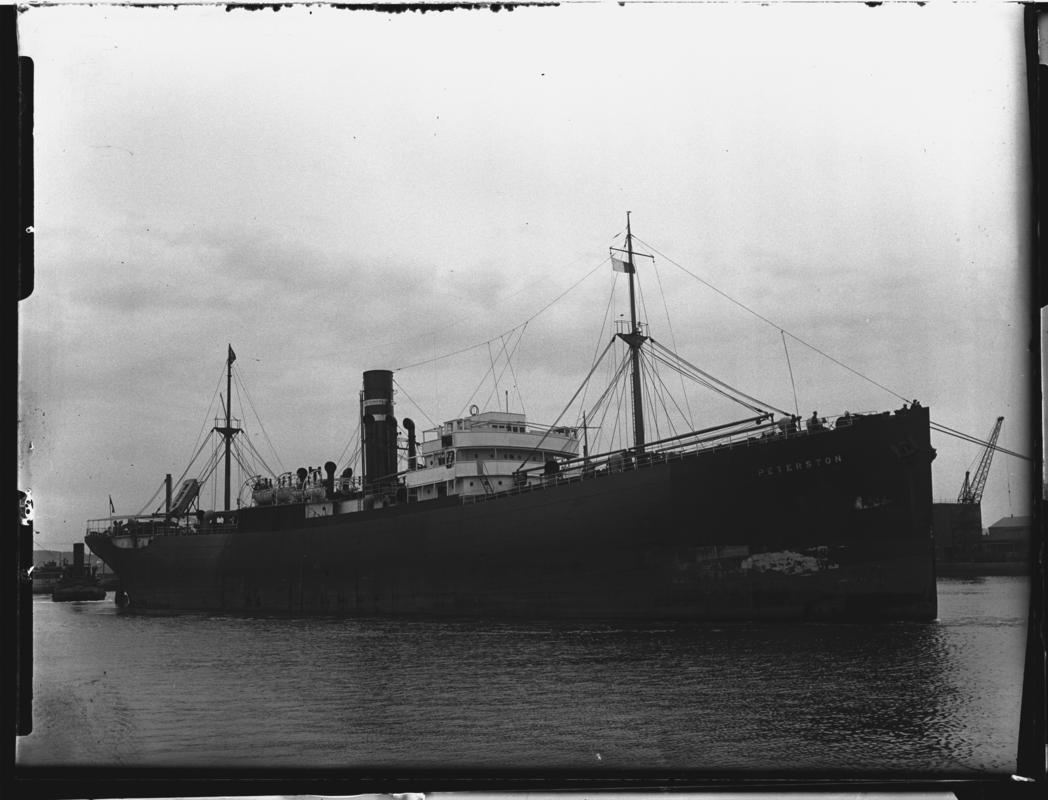 ss PETERSTON at the Queen Alexander Dock, Cardiff