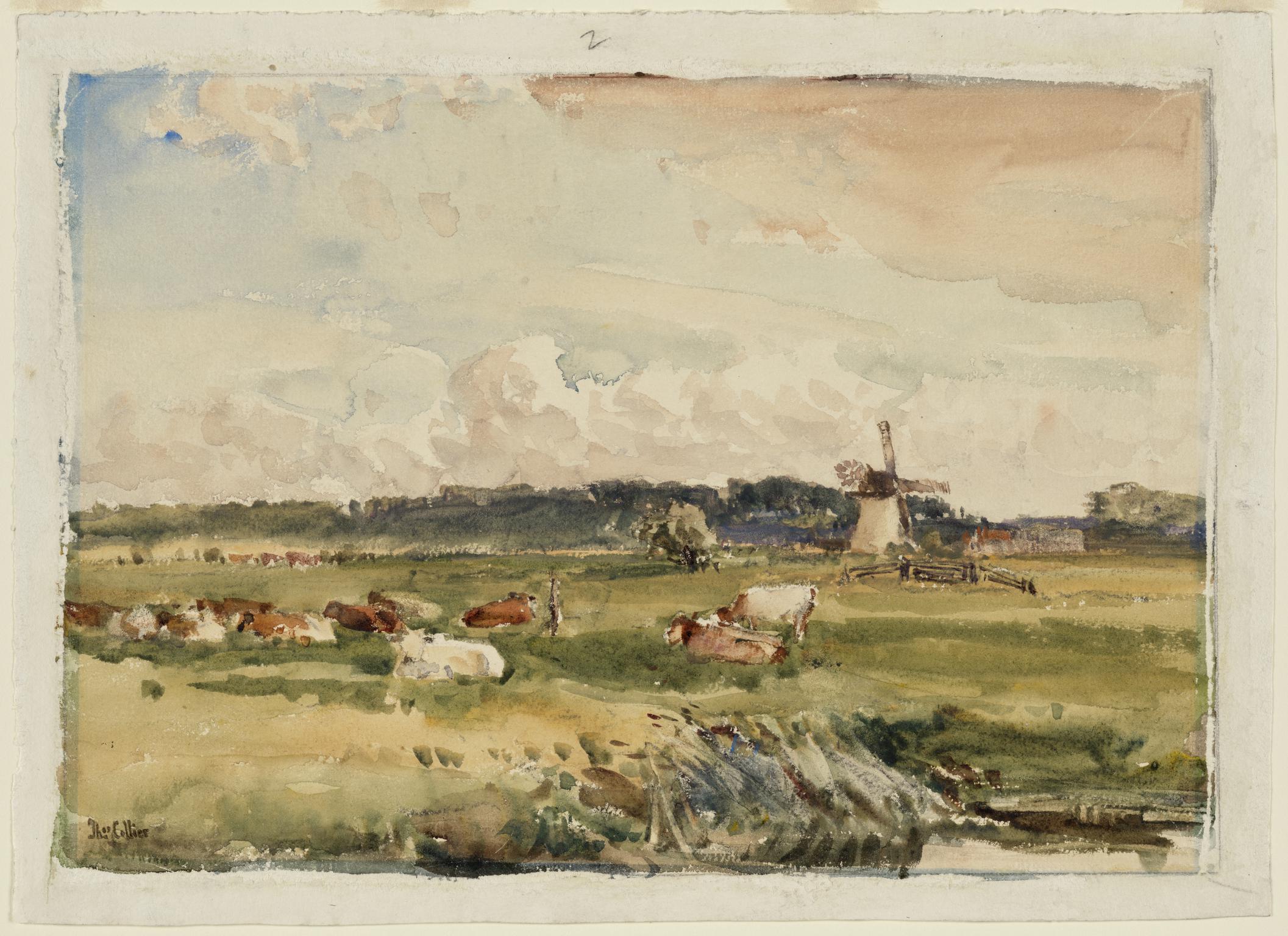 Landscape with windmill