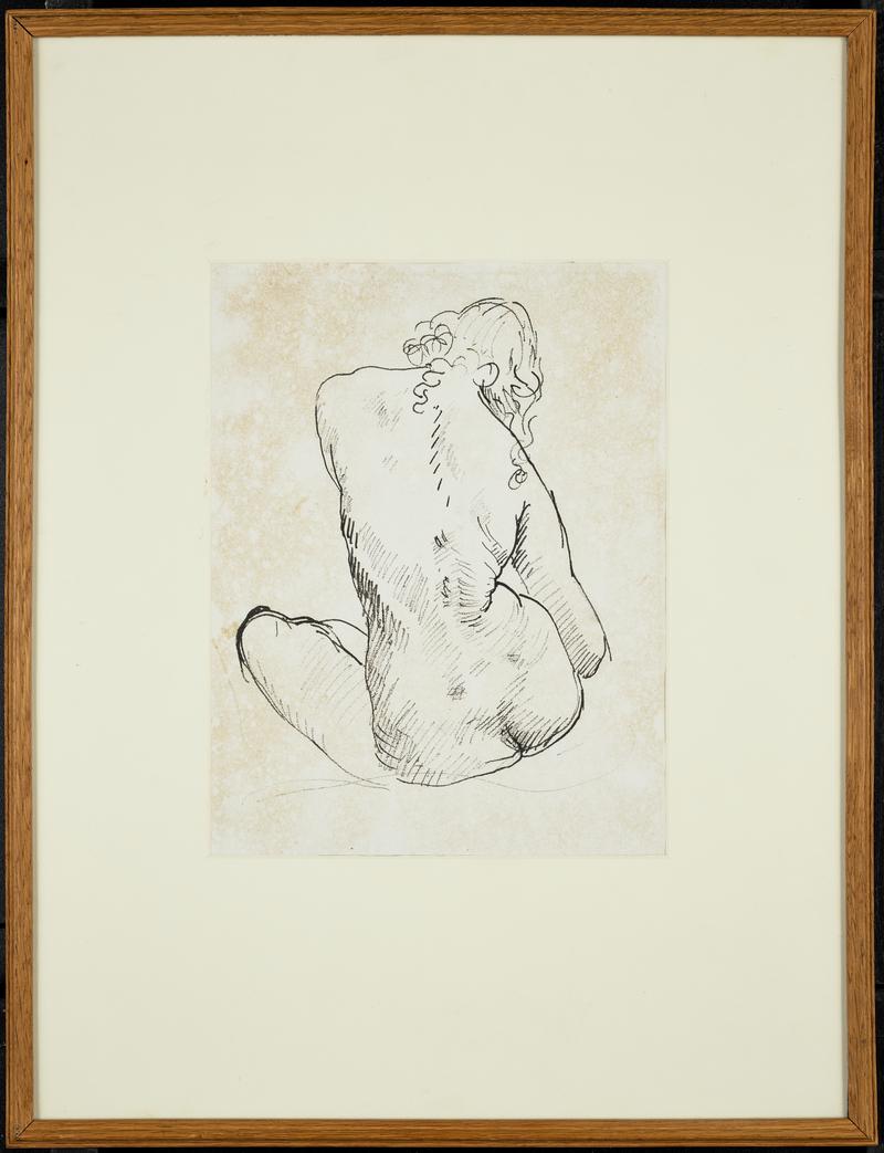 Seated nude, seen from behind