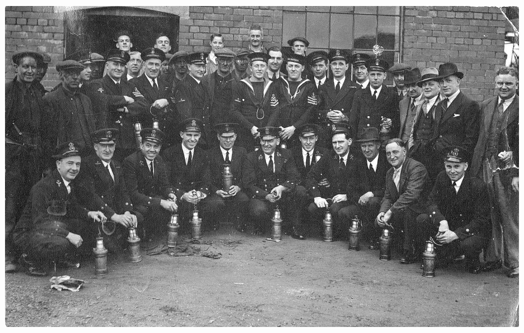 Visit of petty officers and senior rates of H.M.S. HASTINGS (L27) to Cefn Coed Colliery, October 1937.