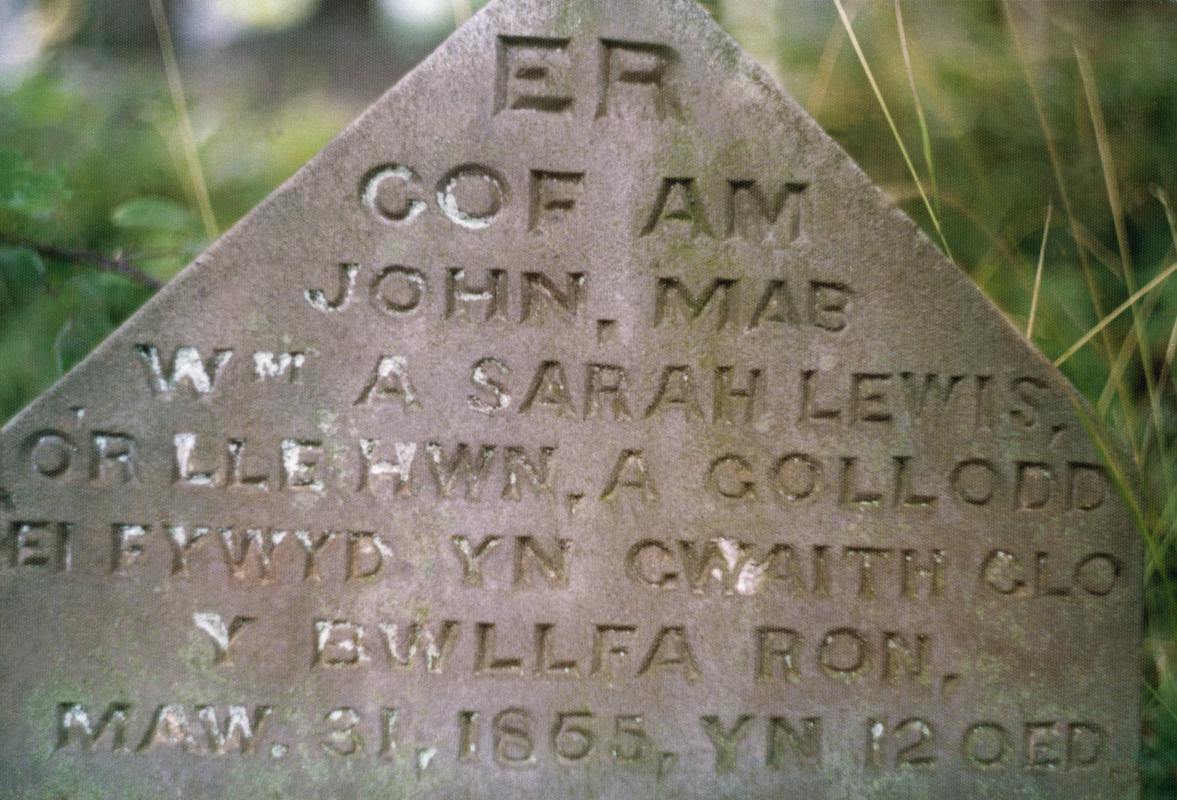 Headstone on grave of John Lewis