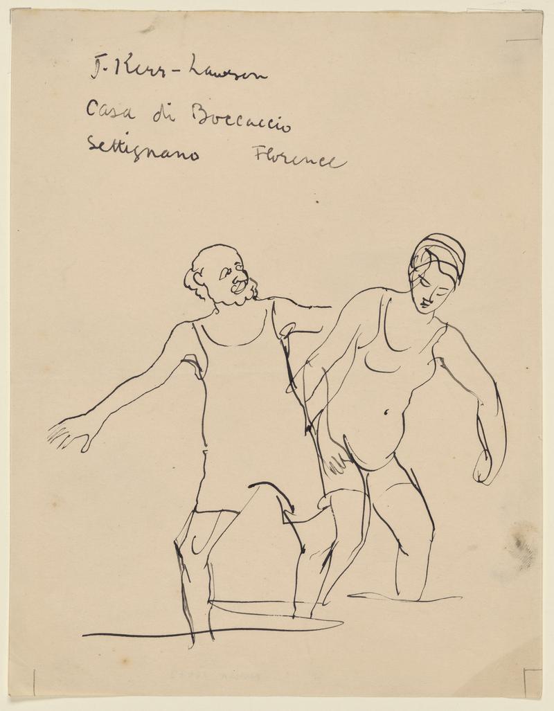 Man and Woman Bathing