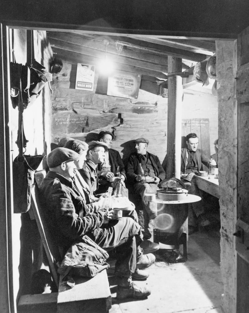 Interior of a &quot;caban&quot; or mess room at Oakeley Quarry