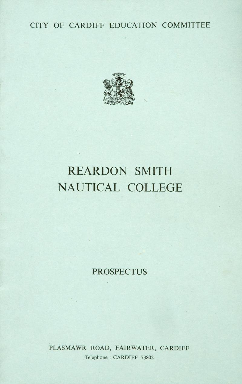 Reardon Smith Nautical College prospectus cover