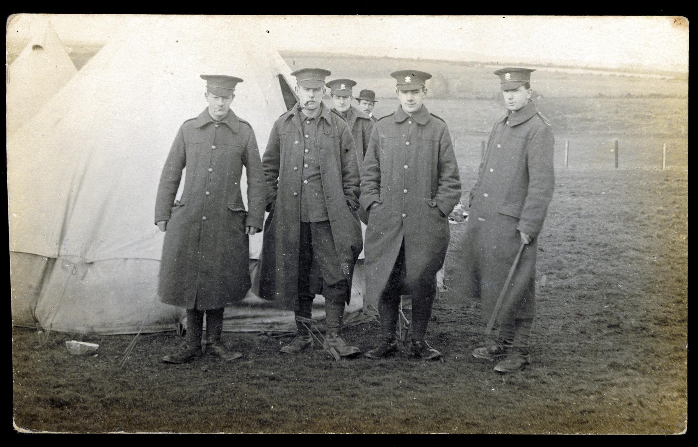 Soldiers at Fort Scoveston, photograph