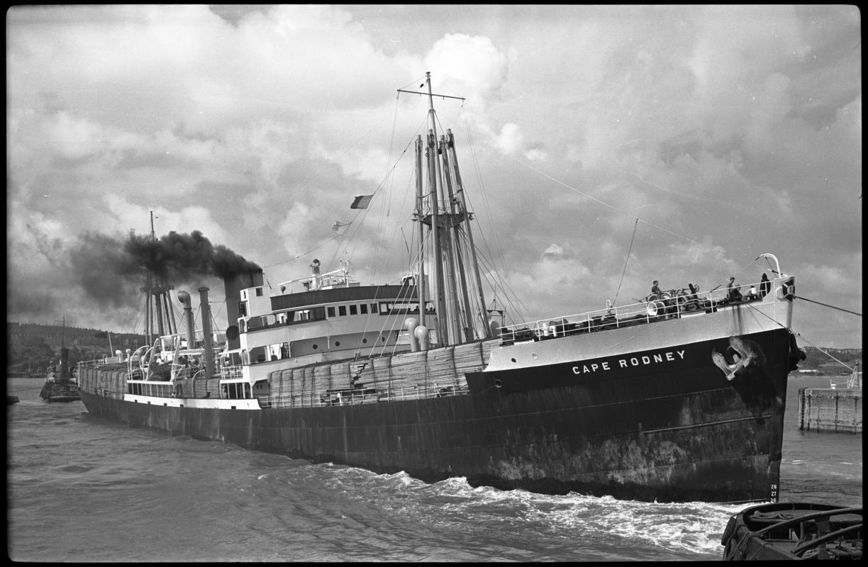 ss CAPE RODNEY arriving at Cardiff
