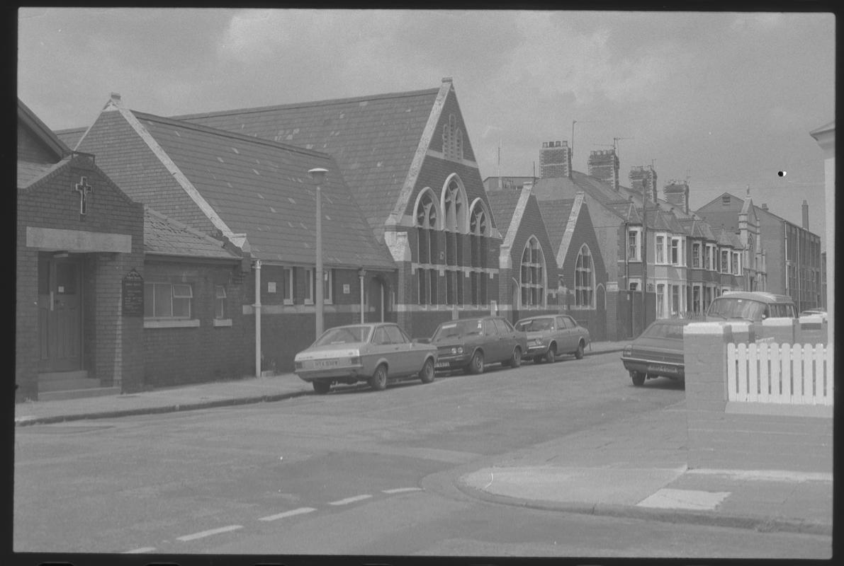 Building, possibly St Cuthberts R.C. Primary School, Butetown.