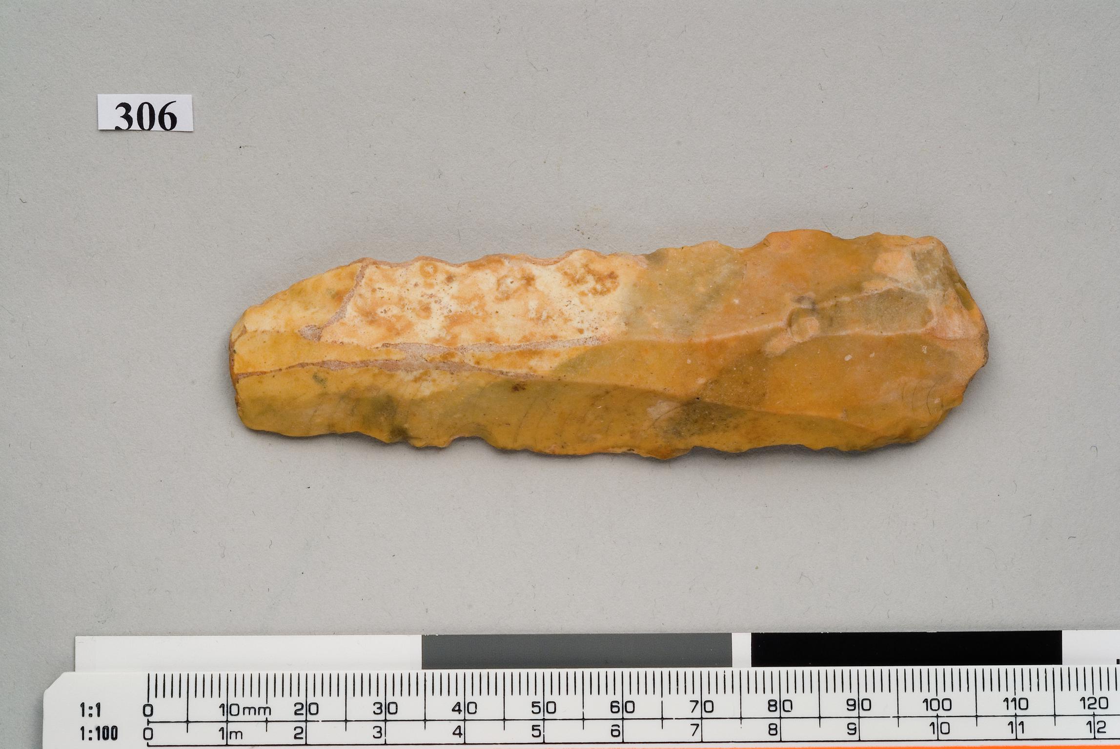 Middle Palaeolithic flint levallois blade