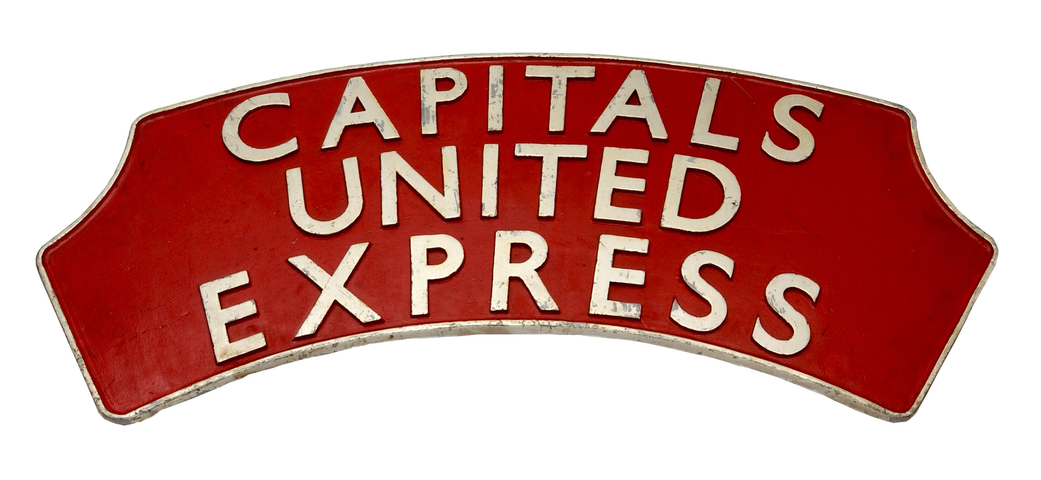 Capitals United Express, locomotive headboard