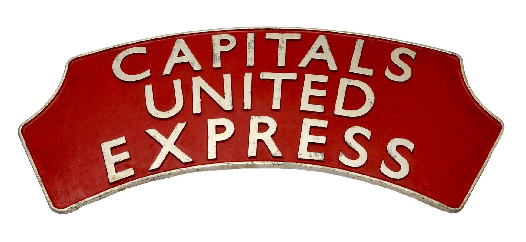 &quot;Capitals United Express&quot; locomotive headboard