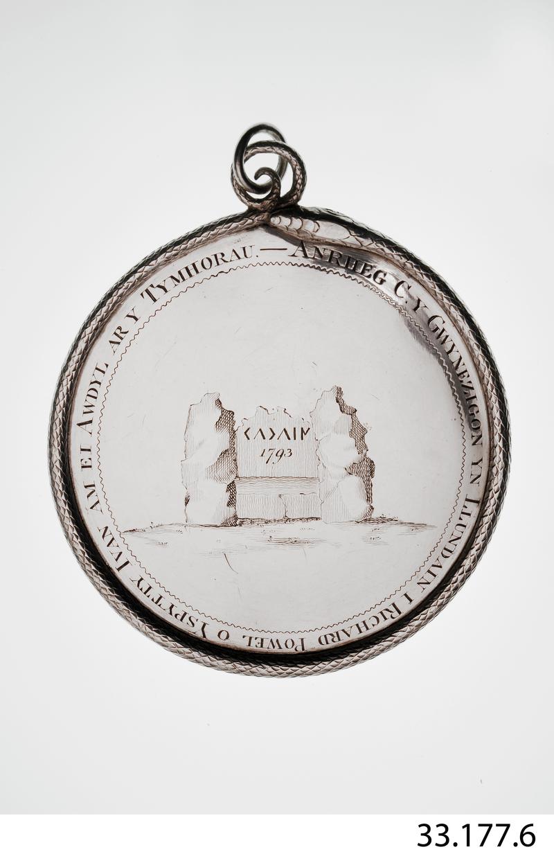 Gwyneddigion Eisteddfod medal, London, 1793.