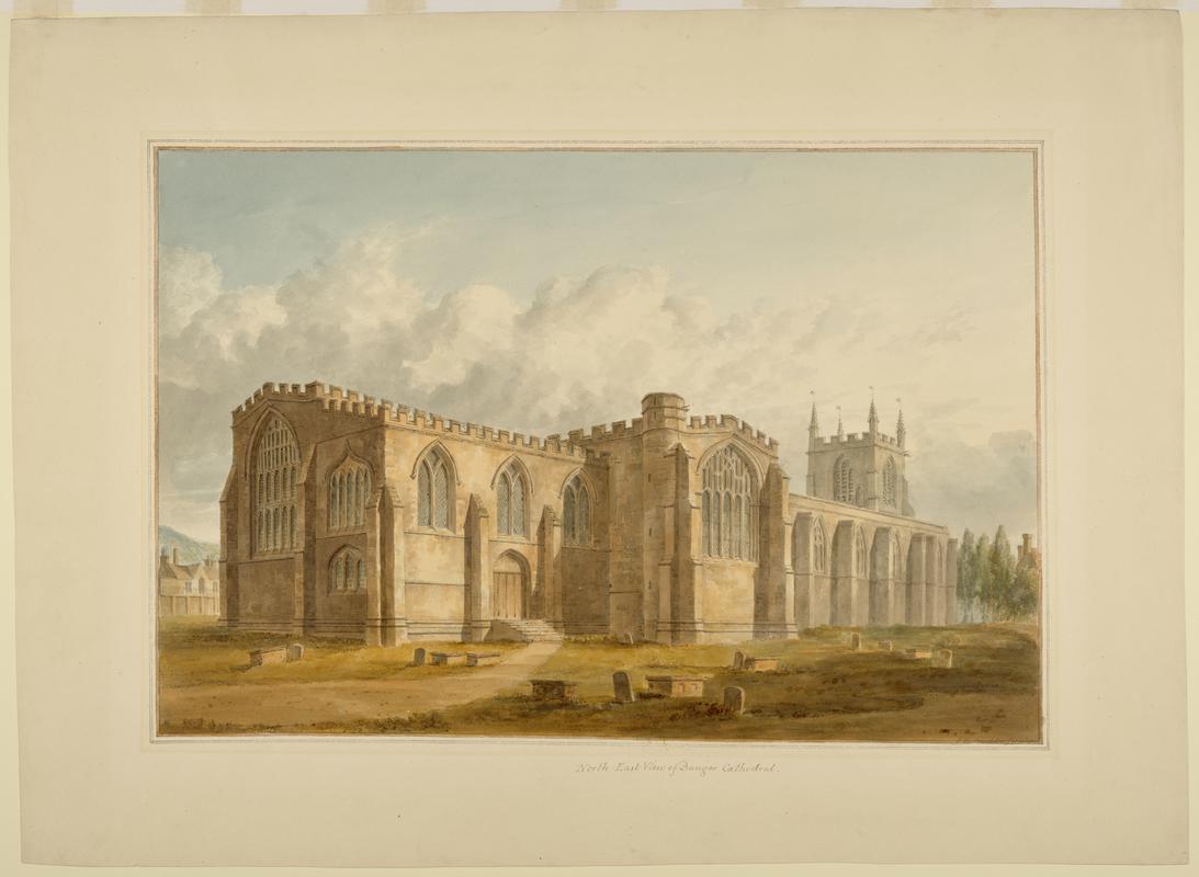 North East View of Bangor Cathedral (1810)