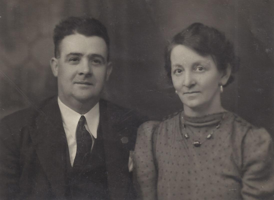 Former landlords of The Vulcan Hotel, Llewellyn and Margaret Jones, photographed in 1941.