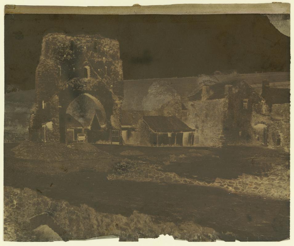 Wax paper calotype negative. Pill Priory (1855-1860)