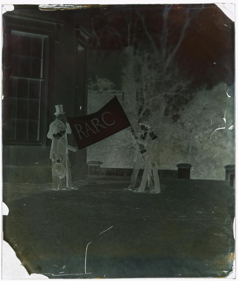 R.A.R.C. banner, glass negative