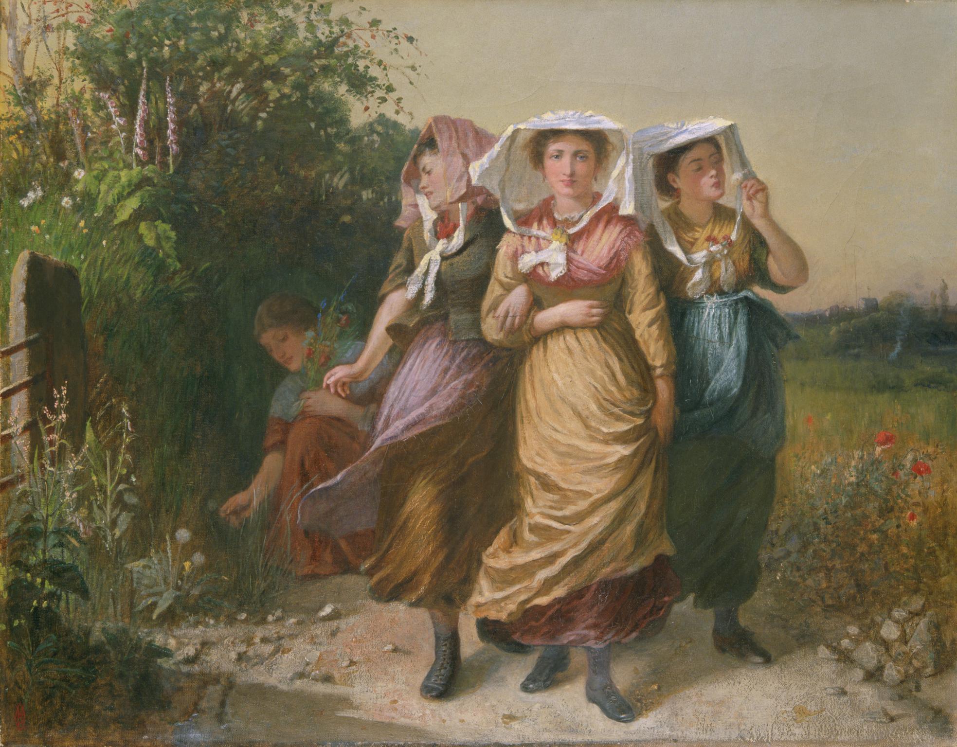 The Cornish Bal Maidens going to Work at the Mines