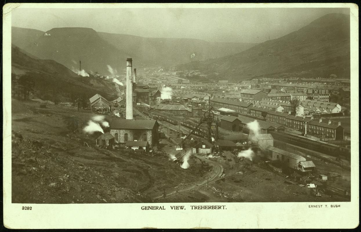 &quot;General view, Treherbert&quot; showing Bute Merthyr colliery (front)