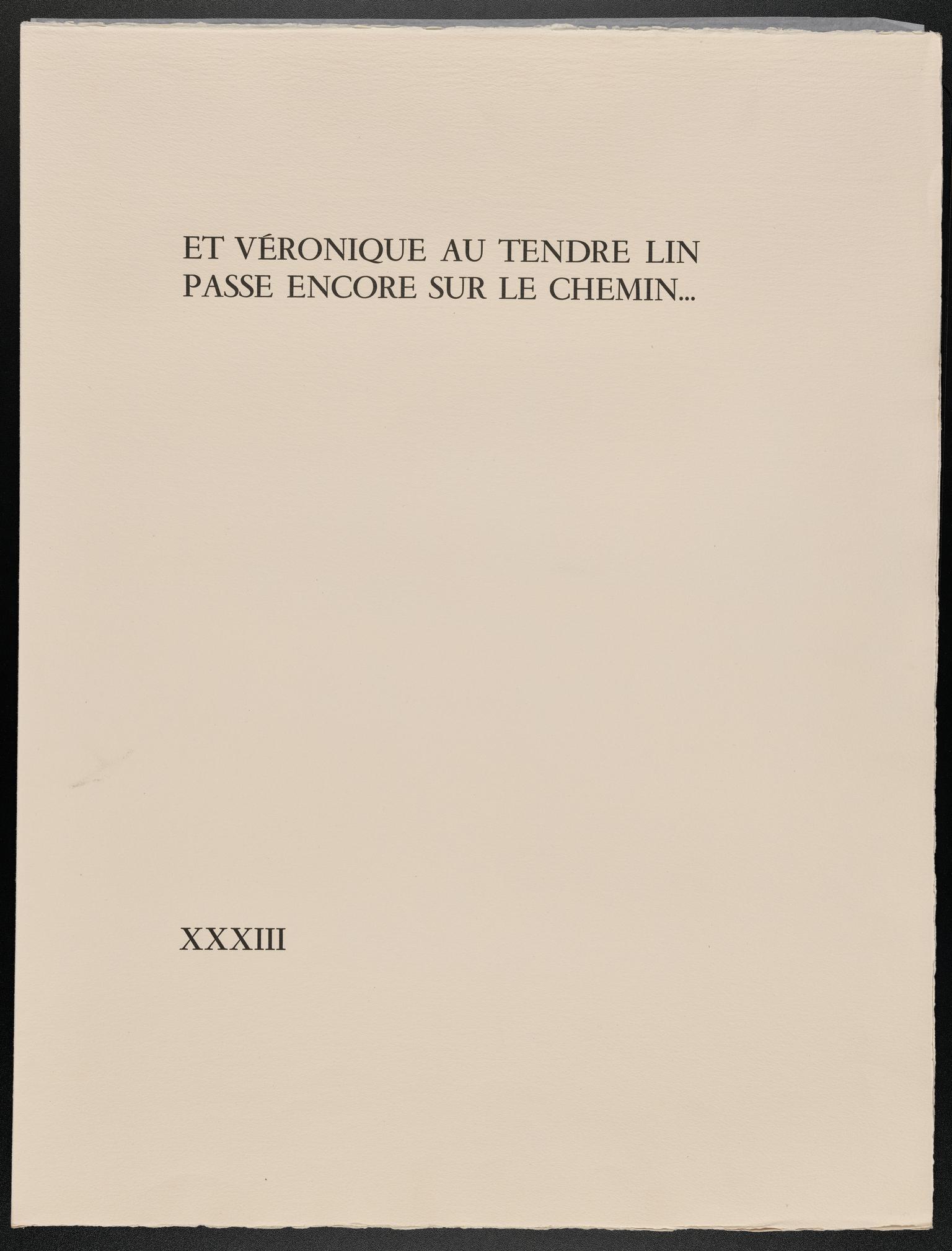 Et Véronique au tendre lin passe encore sur le chemin...