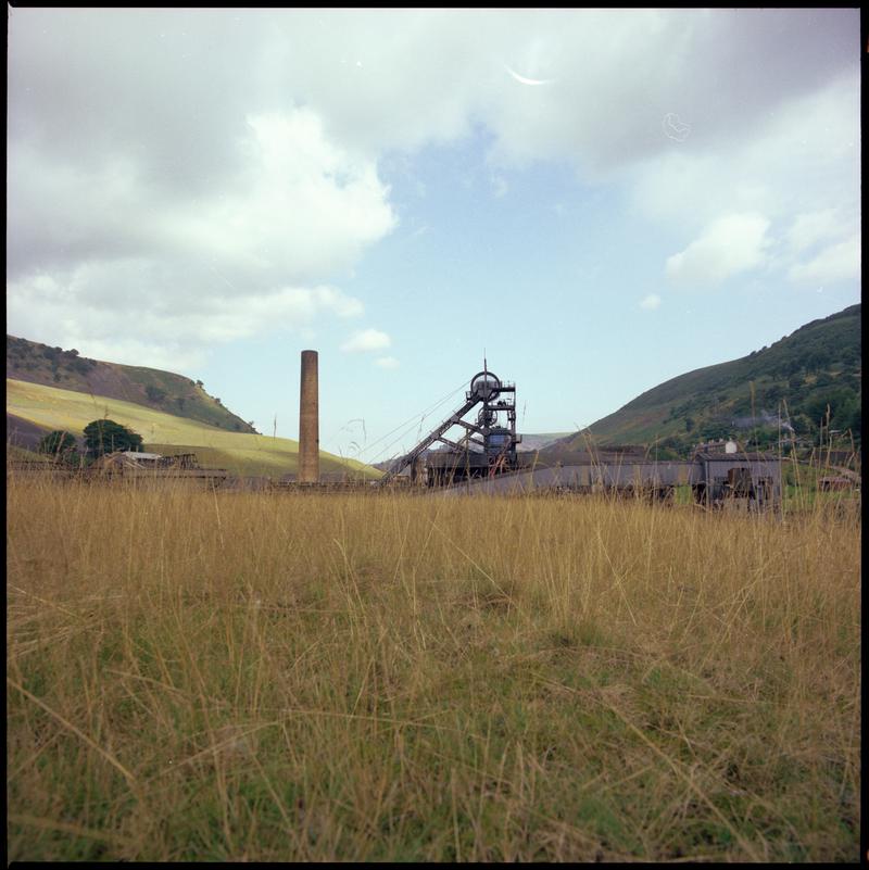 Colour film negative showing a surface view of Marine Colliery.  &#039;Marine&#039; is transcribed from original negative bag.