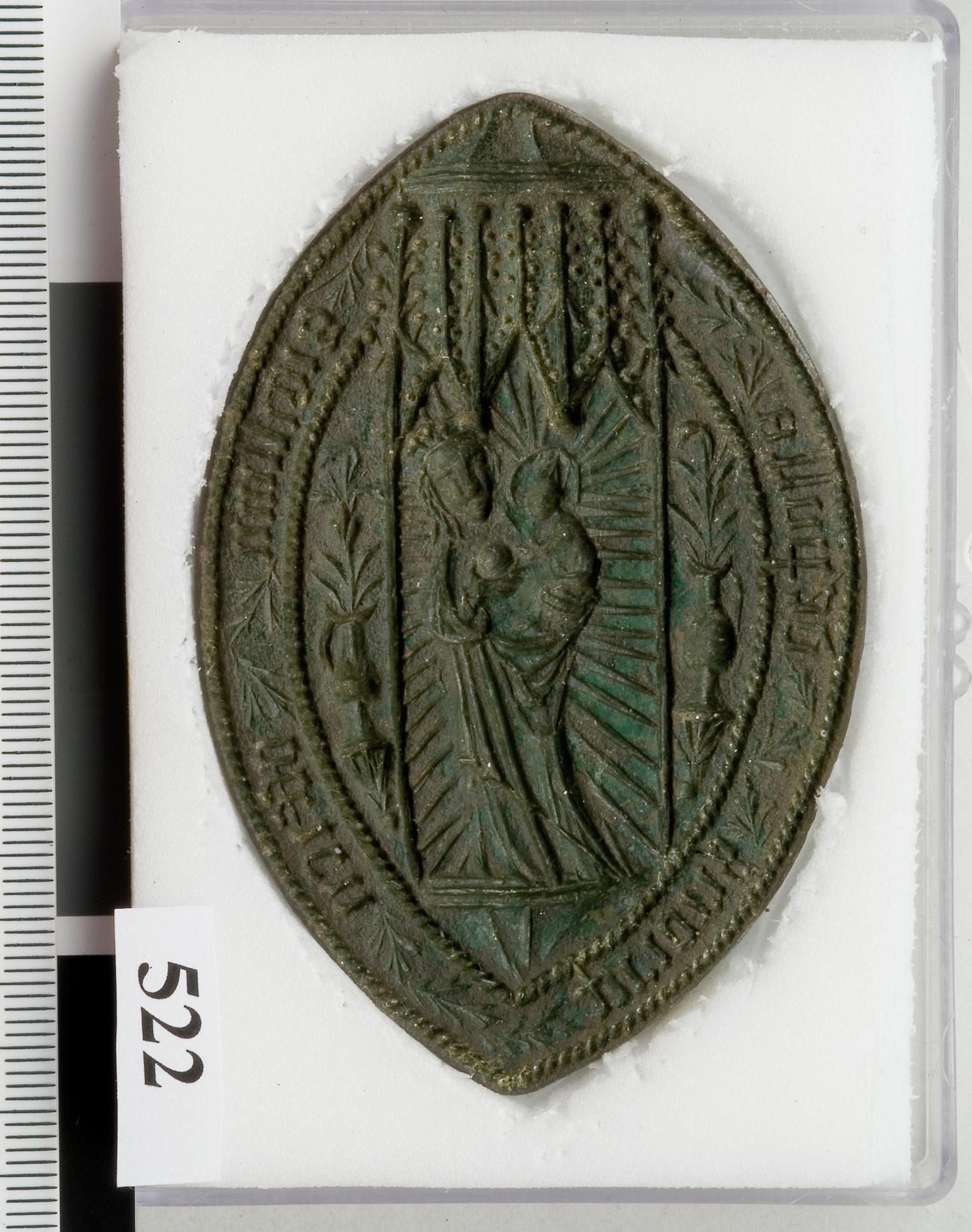 Medieval copper alloy seal matrix