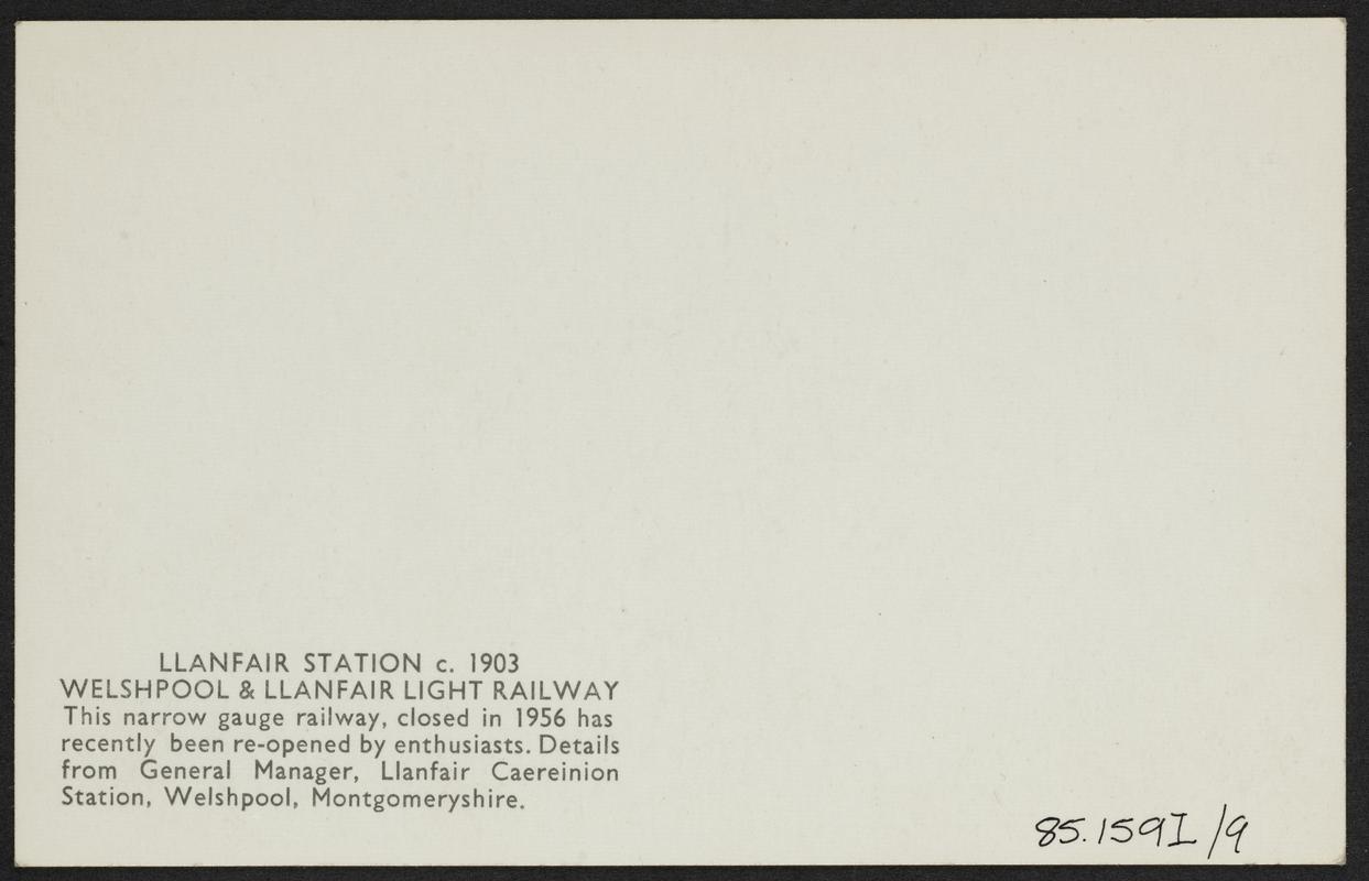 Llanfair Station c.1903, postcard