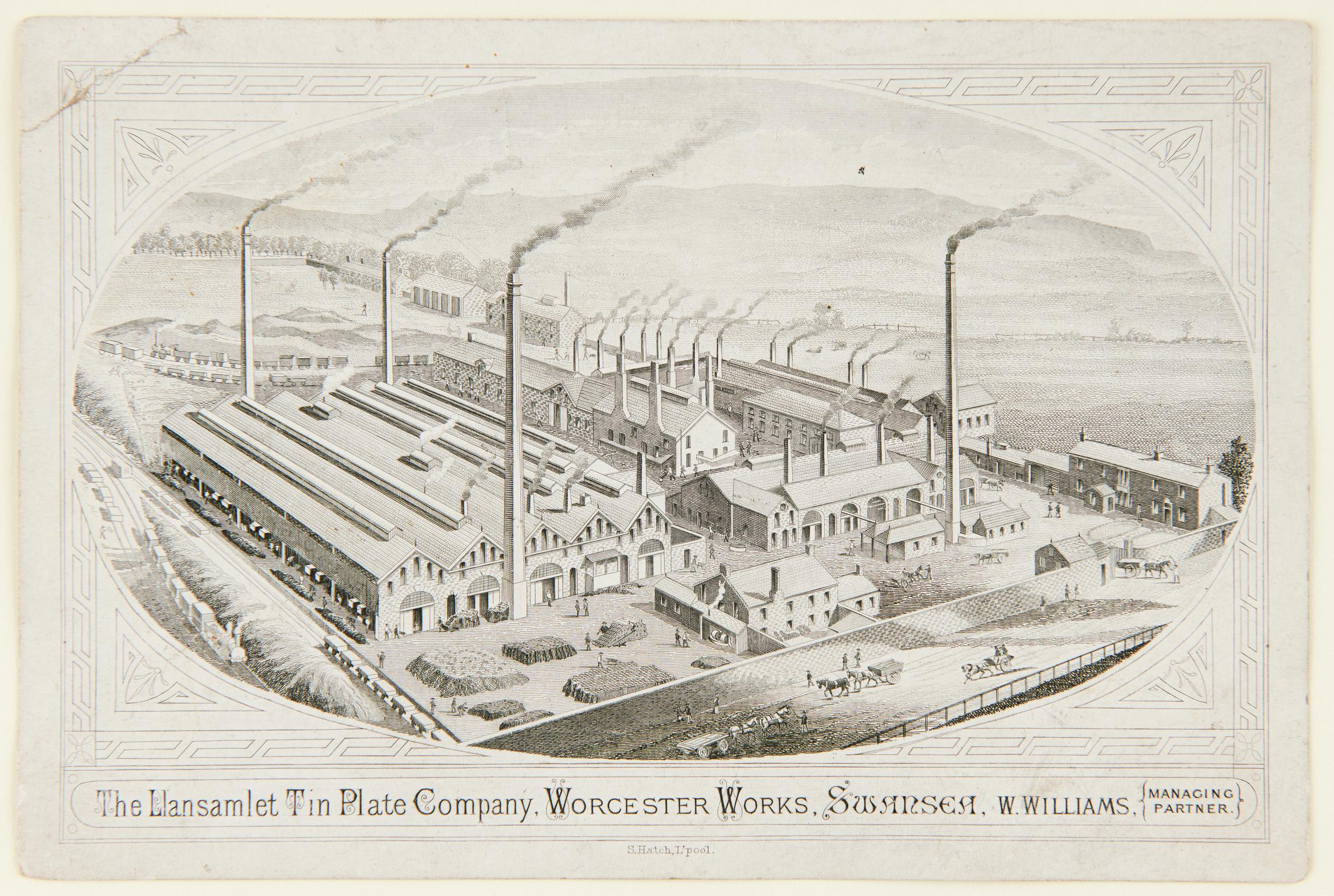 Llansamlet Tin Plate Company, Swansea, print