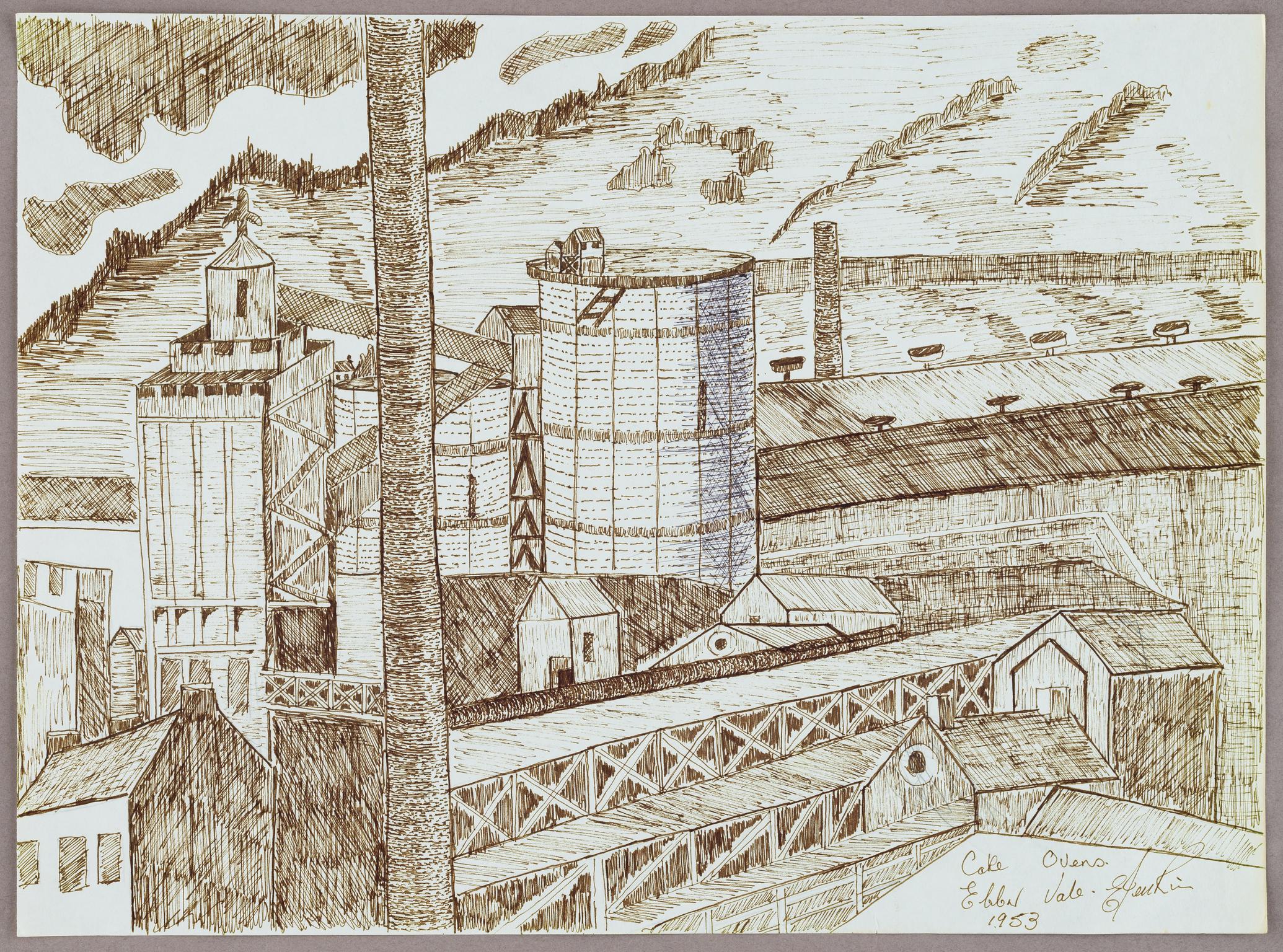 Coke Ovens Ebbw Vale 1953 (drawing)