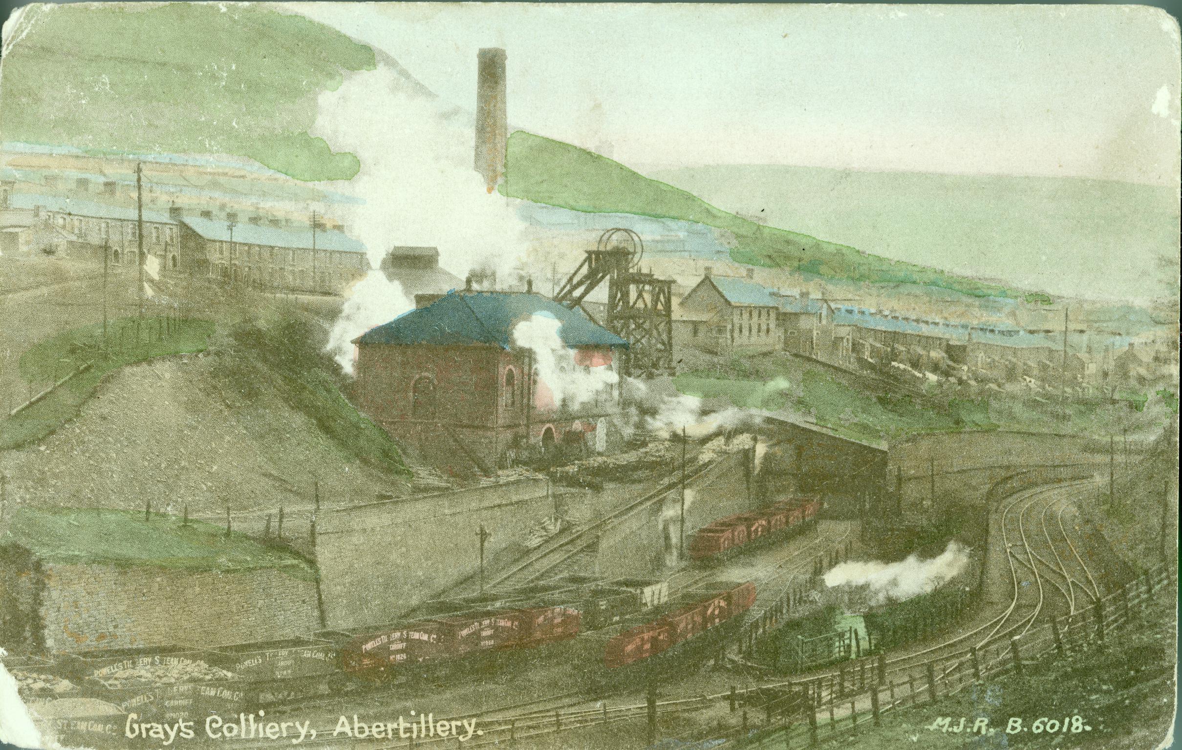Gray's Colliery, Abertillery. (postcard)