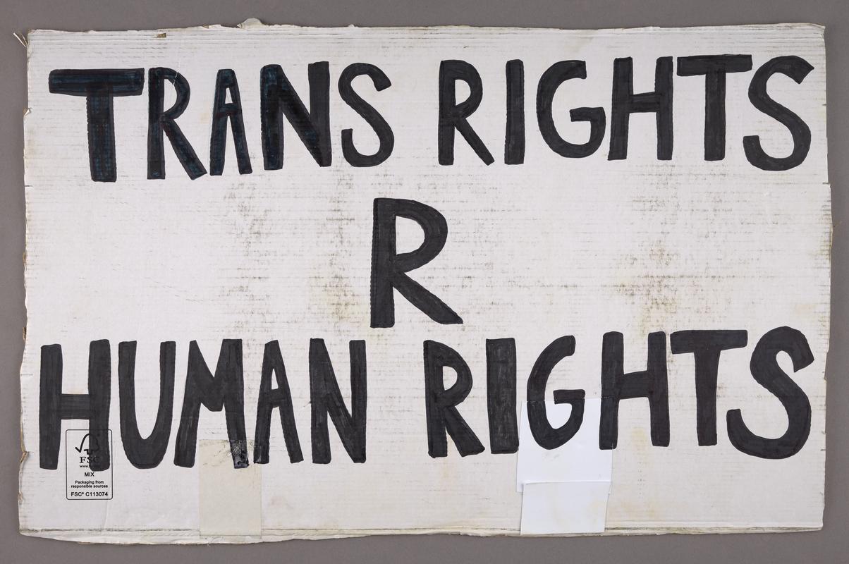 Placard &#039;Trans Rights R Human Rights&#039;