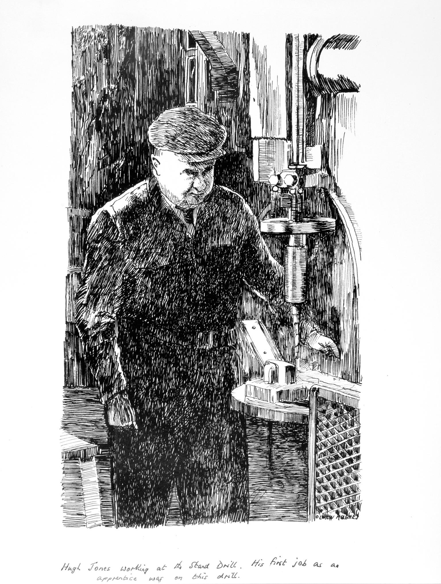 Hugh Jones Working at the Stand Drill (print)