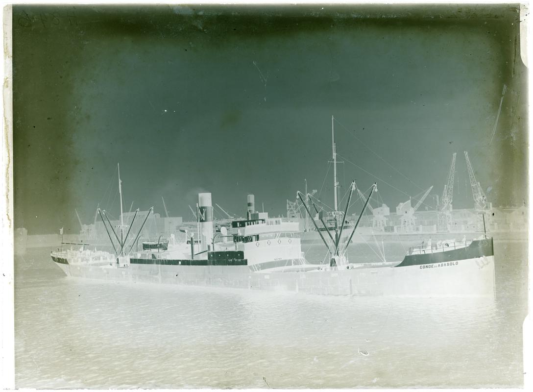 S.S. CONDE DE ABASOLO, glass negative