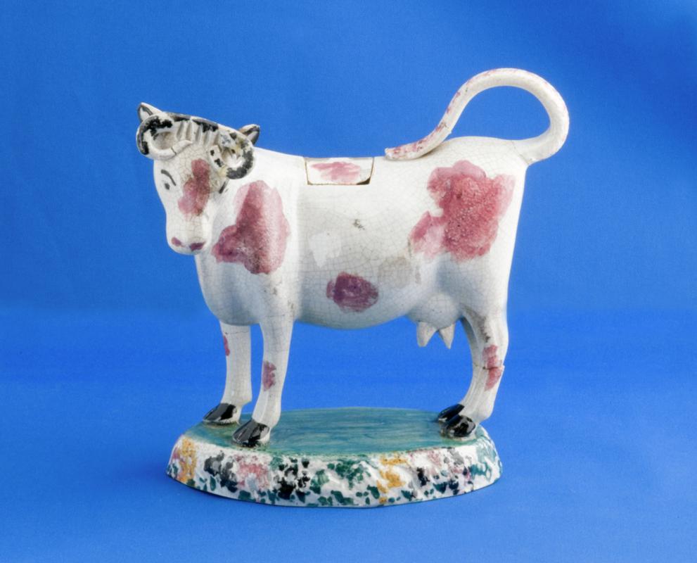 Pink lusture cow ornament