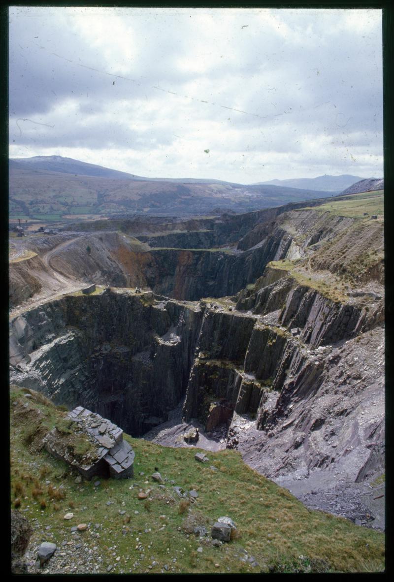 General view of Llechwedd slate quarry.