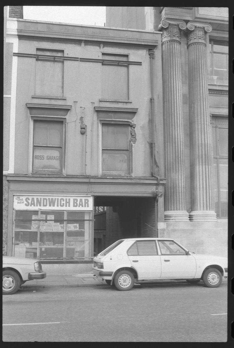 Sandwich shop next to National Westminster Bank, Bute Street, Butetown.