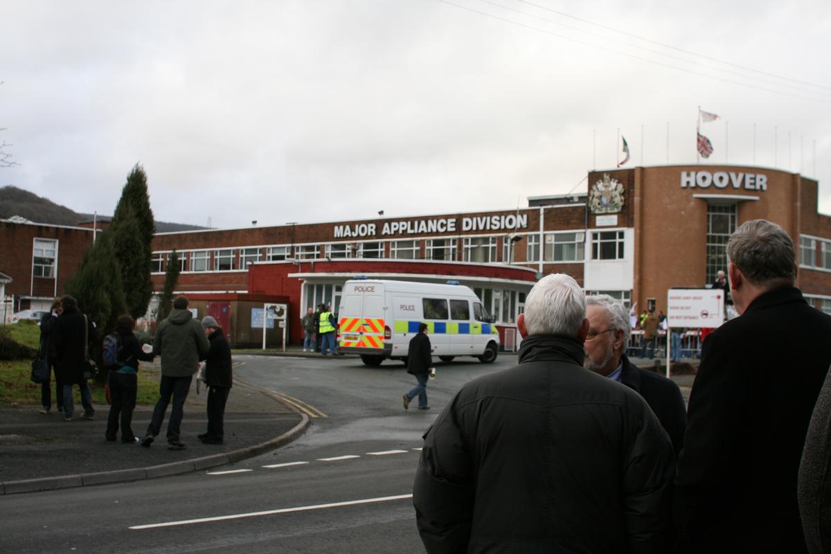 Hoover factory march, Merthyr Tydfil, photograph
