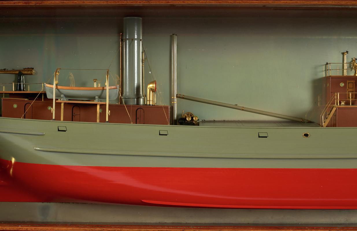 S.S. TIRYDAIL, half hull ship model