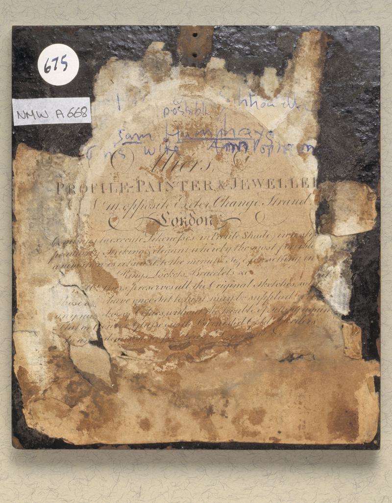 Silhouette of an old lady