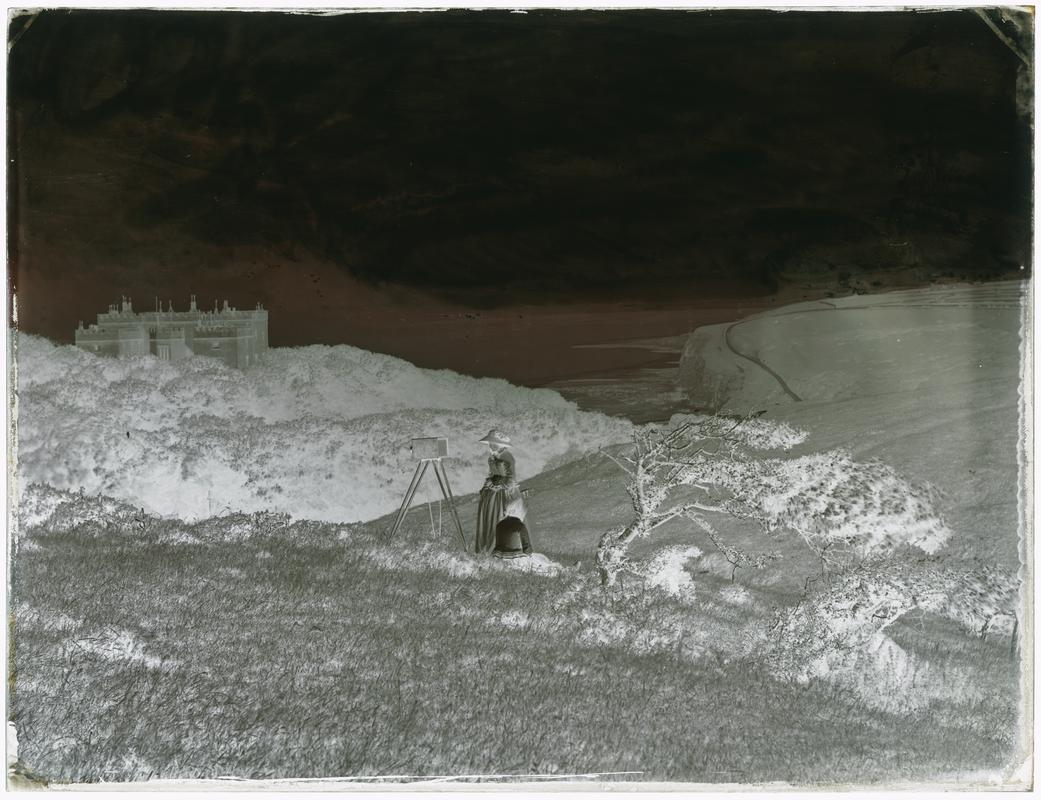 Dunraven Castle, glass negative