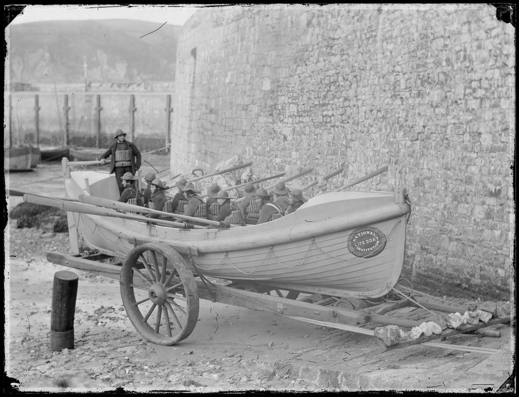 Lifeboat Supported by Voluntary Contribution (glass neg)